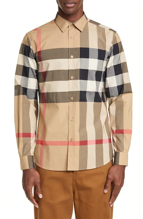 burberry button down shirt mens|burberry button up men.